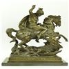 Image 1 : Catholic St. George Dragon Slayer Patron Military Bronze Statue