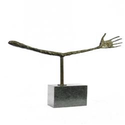 Mid Century Style Hand Bronze Figurine