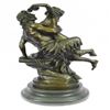 Image 3 : Nude Erotic Nymph with Satyr Bronze Sculpture on Marble Base Figurine