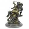 Image 5 : Nude Erotic Nymph with Satyr Bronze Sculpture on Marble Base Figurine