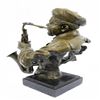 Image 4 : Bust of a Black Musician Playing the Saxophone Bronze Sculpture