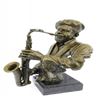 Image 5 : Bust of a Black Musician Playing the Saxophone Bronze Sculpture