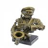 Image 6 : Bust of a Black Musician Playing the Saxophone Bronze Sculpture