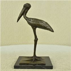 Stork Wildlife Bird Bronze Sculpture