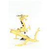 Image 4 : Gold Plexiglases Golden Dragon Wine Holder Sculpture