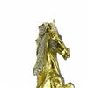 Image 6 : Gold Plexiglases and Silver Plated Horse with Cubic Zircon Sculpture