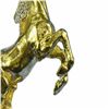 Image 7 : Gold Plexiglases and Silver Plated Horse with Cubic Zircon Sculpture