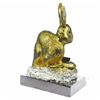 Image 2 : Gold Plexiglases Silver Plated Rabbit Sculpture