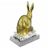 Image 4 : Gold Plexiglases Silver Plated Rabbit Sculpture