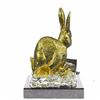 Image 8 : Gold Plexiglases Silver Plated Rabbit Sculpture