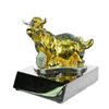 Image 10 : Gold Plexiglases Sitting Ox Statue