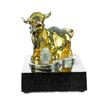 Image 1 : Gold Plexiglases Sitting Ox Statue