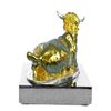 Image 7 : Gold Plexiglases Sitting Ox Statue