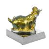 Image 8 : Gold Plexiglases Sitting Ox Statue