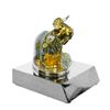 Image 9 : Gold Plexiglases Sitting Ox Statue