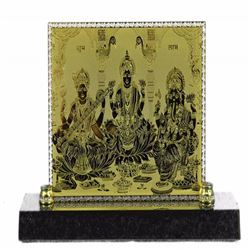 Gold Plexiglases Thai Musician Sculpture