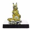 Image 1 : Gold Plexiglases Bunny Sculpture