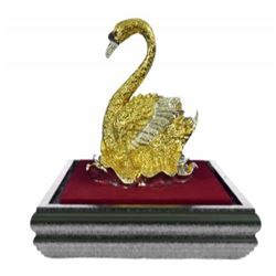 Gold Plexiglases Shaggy Sheep or Ram Sculpture