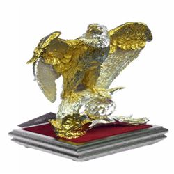Gold Plexiglases Classic American Eagle Sculpture