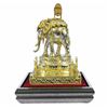 Image 1 : Gold Plexiglases African Elephant Sculpture Figure