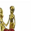 Image 8 : Gold Plexiglases Couple in Love Sculpture