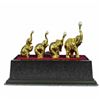 Image 1 : Gold Plexiglases African Elephants Statue