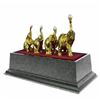 Image 2 : Gold Plexiglases African Elephants Statue