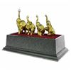 Image 5 : Gold Plexiglases African Elephants Statue