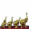 Image 7 : Gold Plexiglases African Elephants Statue