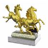Image 2 : Gold Plexiglases Three Horses Sculpture