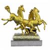 Image 3 : Gold Plexiglases Three Horses Sculpture