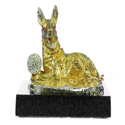 Gold Plexiglases Kind Chinese Zodiac Sculpture