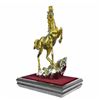 Image 1 : Gold Plexiglases Racing Horse Sculpture