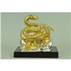Image 1 : Gold Plexiglases and Silver Plated Snake Sculpture
