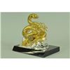 Image 2 : Gold Plexiglases and Silver Plated Snake Sculpture