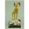 Image 3 : Gold Plexiglases Shaggy Sheep or Ram Statue