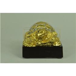 Gold Plexiglases Turtle Business Cardholder