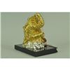 Image 4 : Gold Plexiglases Thinker Monkey Sculpture