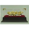 Image 1 : Gold Plexiglases Fishes Ocean Sculpture
