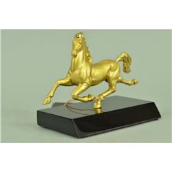 Gold Plexiglases Running Horse Statue