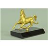 Image 1 : Gold Plexiglases Running Horse Statue