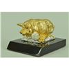 Image 2 : Gold Plexiglases Pig Money Lucky Figurine