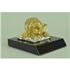 Image 4 : Gold Plexiglases Pig Money Lucky Figurine