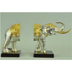Gold Plexiglases Elephant Sculpture