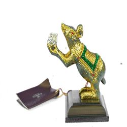 Gold Plexiglases Mouse Sculpture