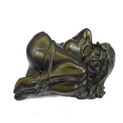 Art Deco Bondage Girl Bronze Statue
