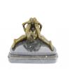 Image 1 : Erotic Bronze Sculpture on Marble Base Statue