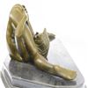 Image 5 : Erotic Bronze Sculpture on Marble Base Statue