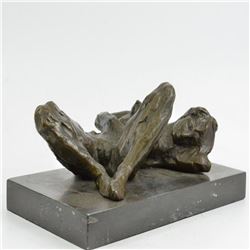 Modern Art Nude Naked Female Bronze Sculpture
