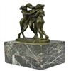 Image 1 : Three Graces Bookend Bronze Sculpture